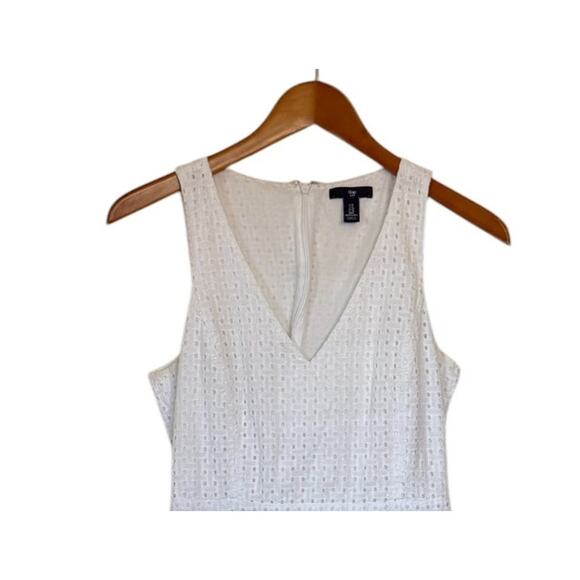 Not For Sale GAP Dress Women 6 White Eyelet‎ Graduation Spring Church - Picture 3 of 7